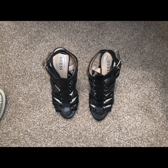 Guess leather caged high heeled gladiator sandals - Picture 3 of 6